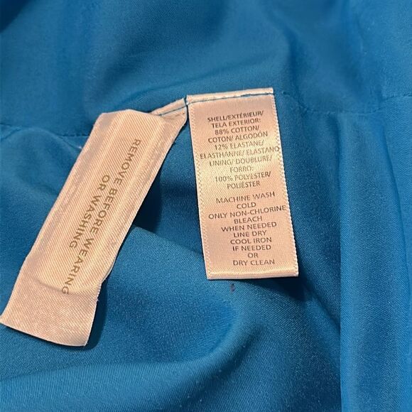 NWOT Loft Bright Blue Size Button Down Skirt Size 6 - Picture 12 of 13